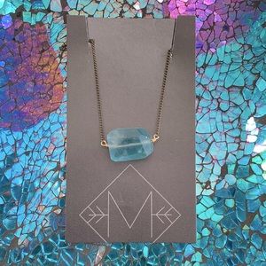 Midwinter Co. Rough Ocean Blue Fluorite Necklace (Matte Finish)(NWT)